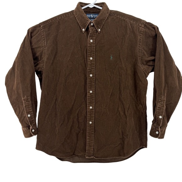 Ralph Lauren Other - Ralph Lauren Mens Large Blake Corduroy Button Down Shirt Brown Long Sleeve Pony